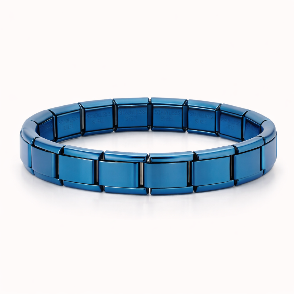 Bracelet Couleur Bleu + 4 charms surprise