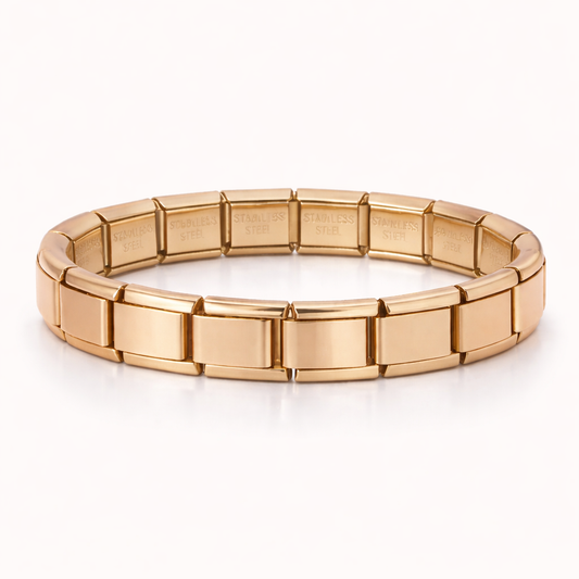 Bracelet à Charms Couleur Or Rose + 4 Charms surprise