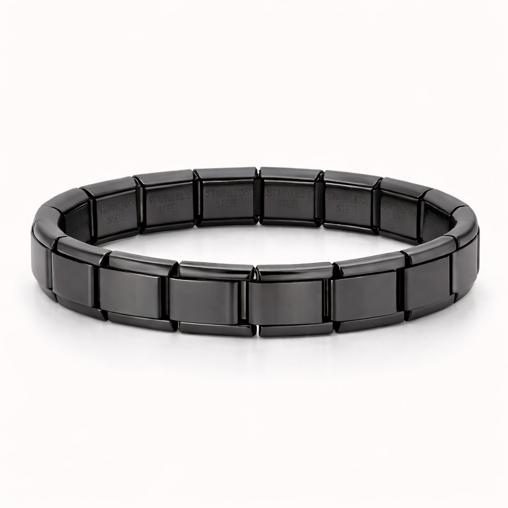 Bracelet à Charms Couleur Noir + 4 charms surprise